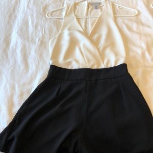 Black and and white romper